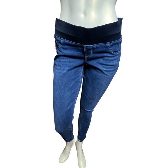 Old Navy Maternity Rockstar Super Skinny Jeans Low Panel Blue Denim - Picture 6 of 15